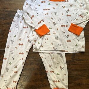 Kissy Kissy Halloween Pajama Set - White and Orange